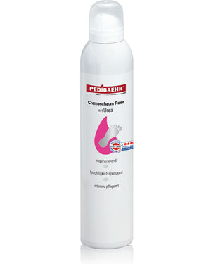 Espuma para pés intensamente hidratante Pedibaehr com rosa e 10% de ureia 300 ml
