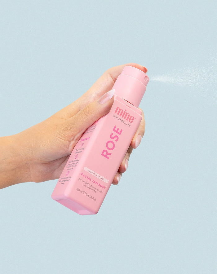 MineTan Rose — Rozświetlająca Mgiełka Samoopalająca do Twarzy 100 ml
