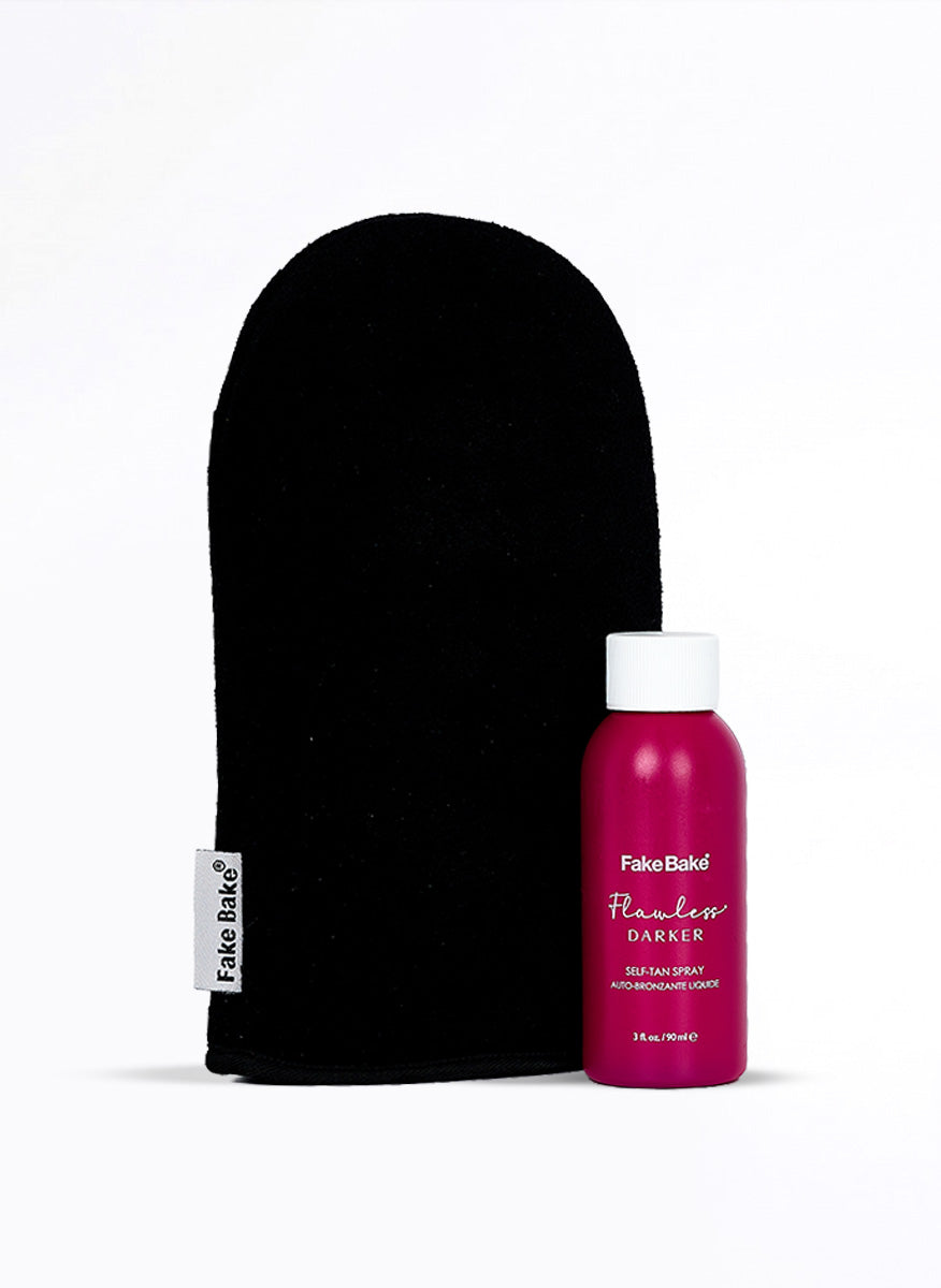 Fake Bake Tan & Go Flawless Darker samoopalacz z rękawicą 90 ml