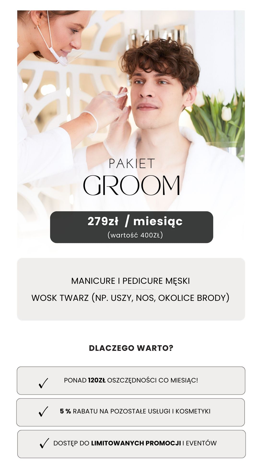 PAKIET GROOM – zabieg w J'adore Instytut Kraków