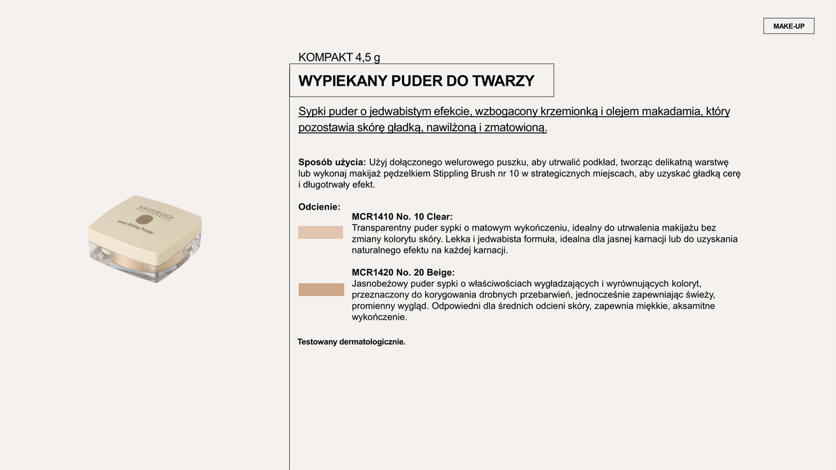 Vagheggi Makeup — Loose Baking Puder 4,5 g