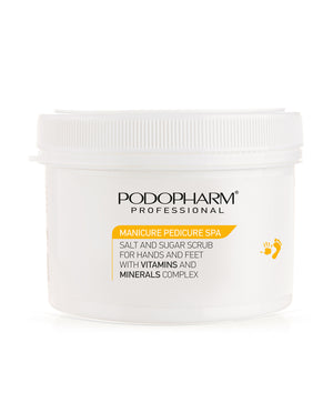 MANICURE PEDICURE SPA Peeling solno-cukrowy do dłoni i stóp z masłem shea i goji