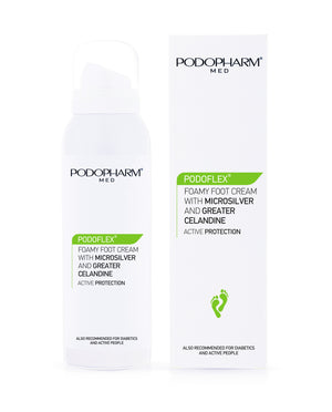 PODOFLEX® Krem do stóp w piance z mikrosrebrem i jaskółczym zielem