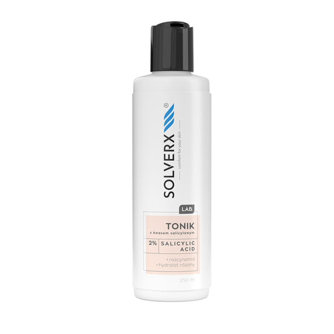 Solverx LAB Tonik z 2% Kwasem Salicylowym 250ml