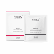 Retix.C ALL EYE Biocellulose Mask — opakowanie i saszetka maski biocelulozowej na okolice oczu