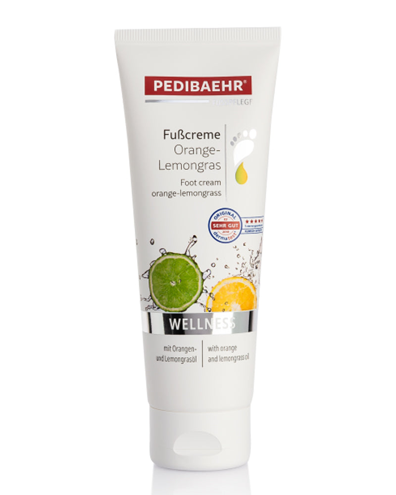 Pedibaehr Wellness odświeżający krem do skóry z pomarańczą i trawą cytrynową 125 ml
