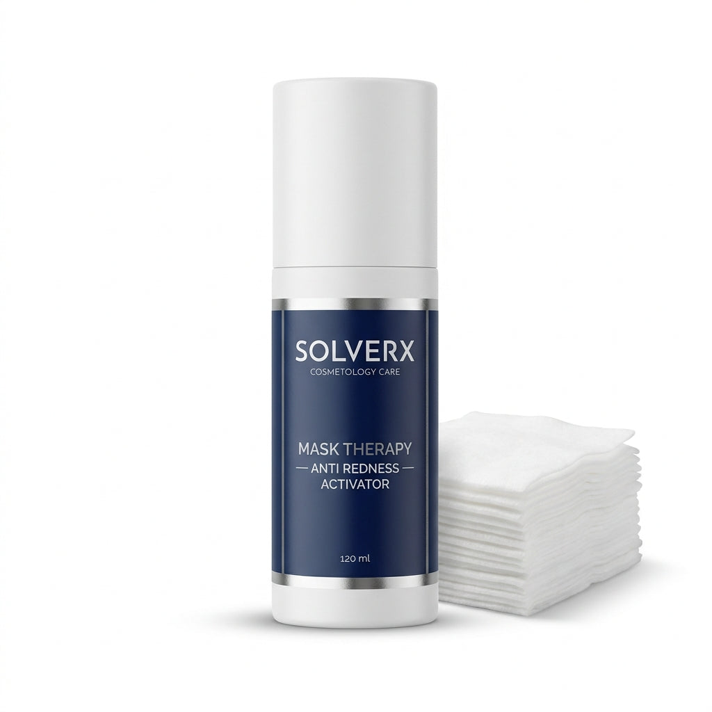 SOLVERX MASK THERAPY ANTI REDNESS ACTIVATOR + 10 MASKs 120ml