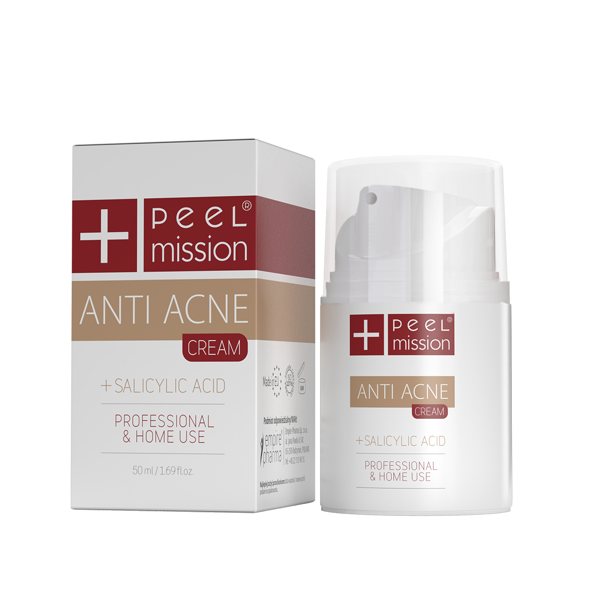 Peel Mission Anti Acne Cream 50 ml – krem przeciwtrądzikowy w opakowaniu airless