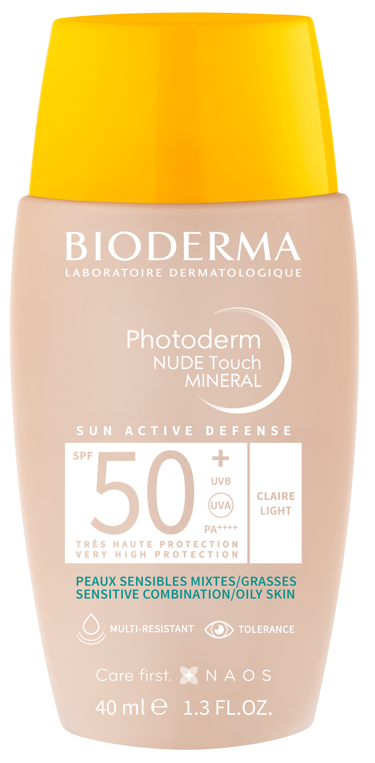 Bioderma Photoderm NUDE Touch MINERAL SPF 50+ jasny 40 ml — zdjęcie 4