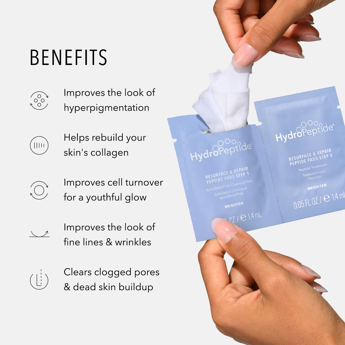 HydroPeptide Resurface & Repair Peptide Pads — HydroPeptide