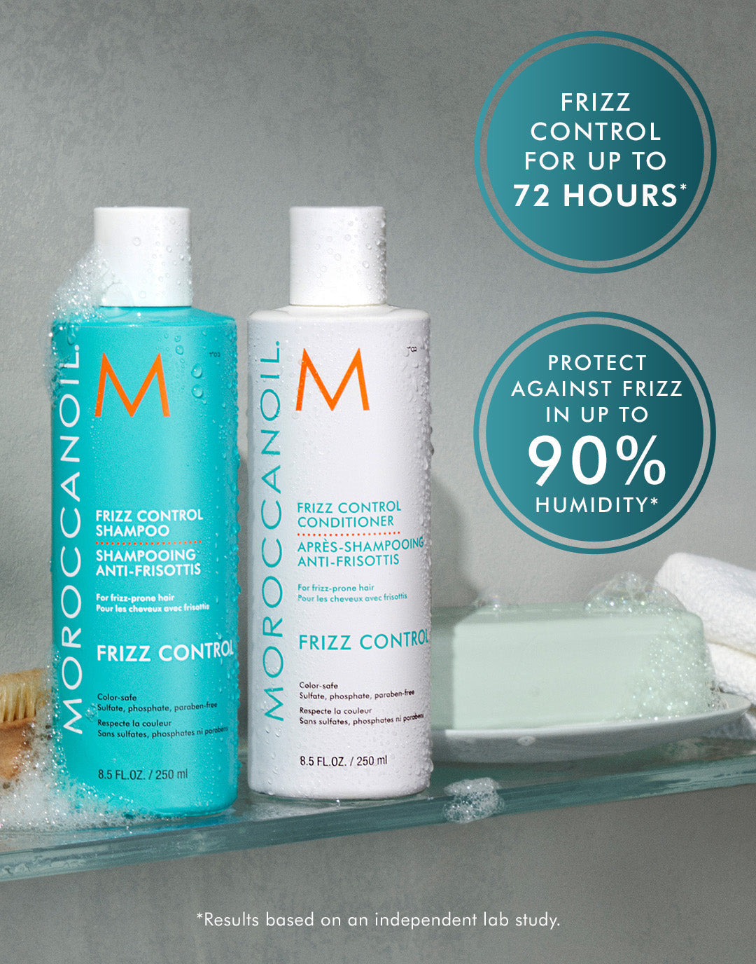 Frizz Control Shampoo & Conditioner Half-Liter Set