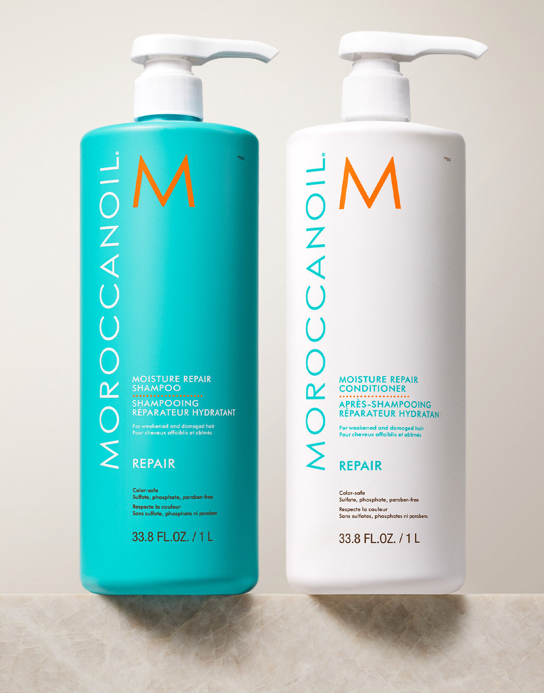 Moisture Repair Shampoo & Conditioner Half-Liter Set