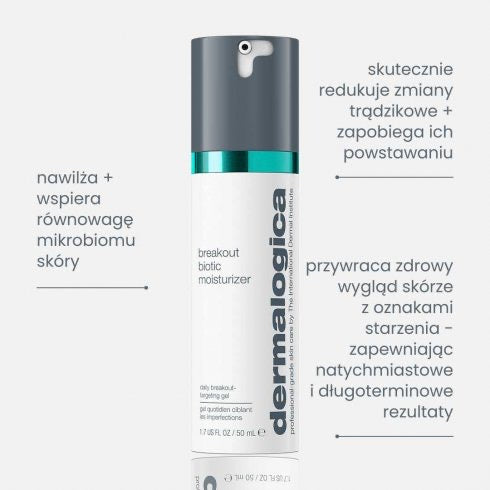 Dermalogica Breakout Biotic Moisturizer Lekki krem nawilżający dla cery trądzikowej 50 ml