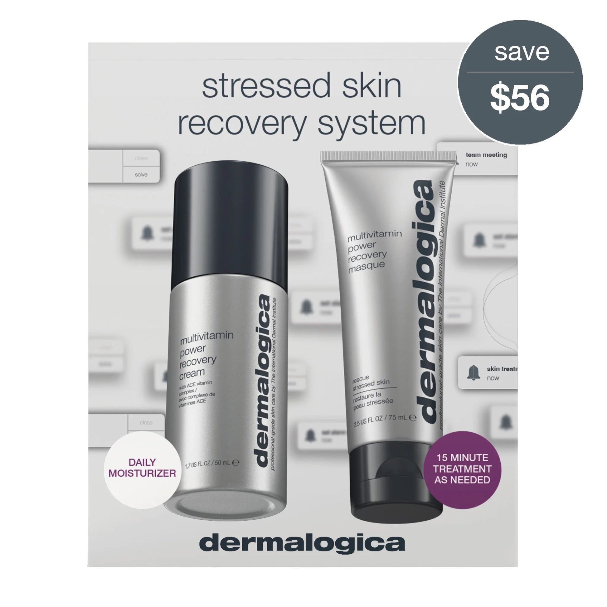 Dermalogica Stressed Skin Recovery System Zestaw regenerujący 75 ml + 50 ml