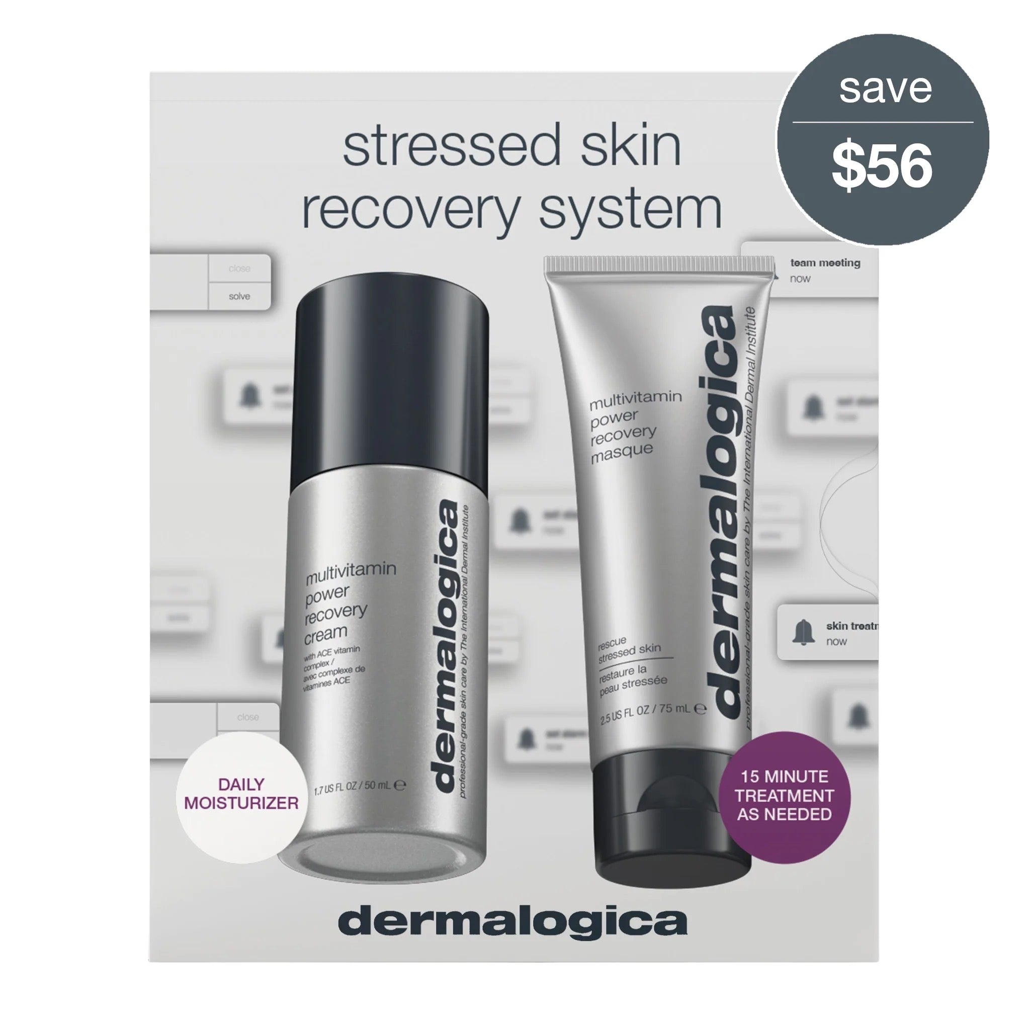 Dermalogica Stressed Skin Recovery System Zestaw regenerujący 75 ml + 50 ml