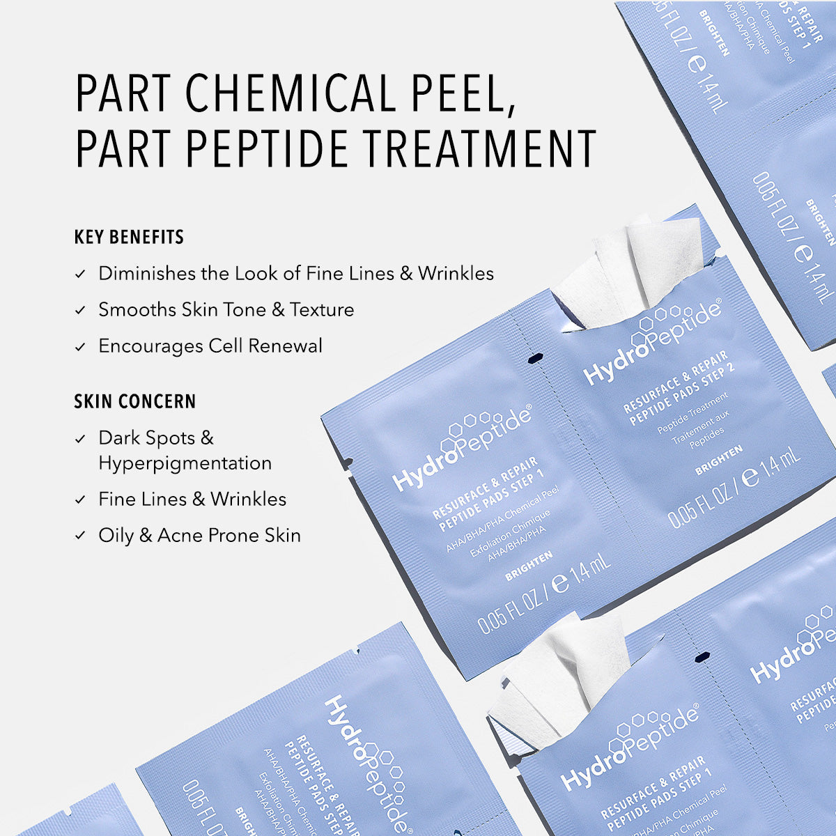 HydroPeptide Resurface & Repair Peptide Pads — HydroPeptide