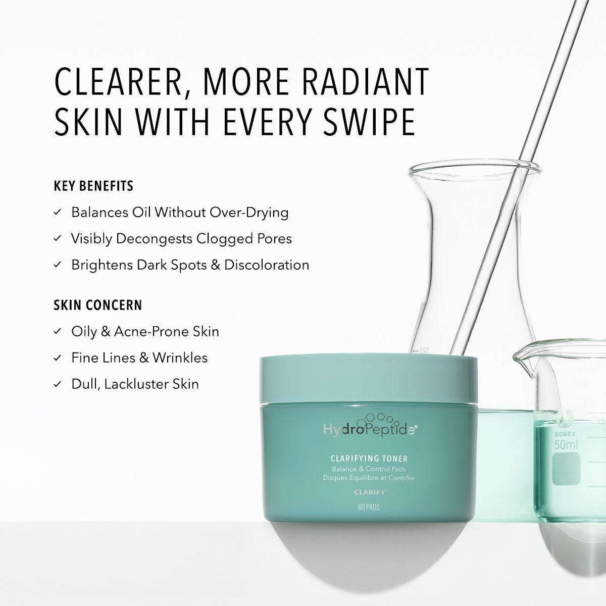 HydroPeptide Clarifying Toner - Pads — HydroPeptide
