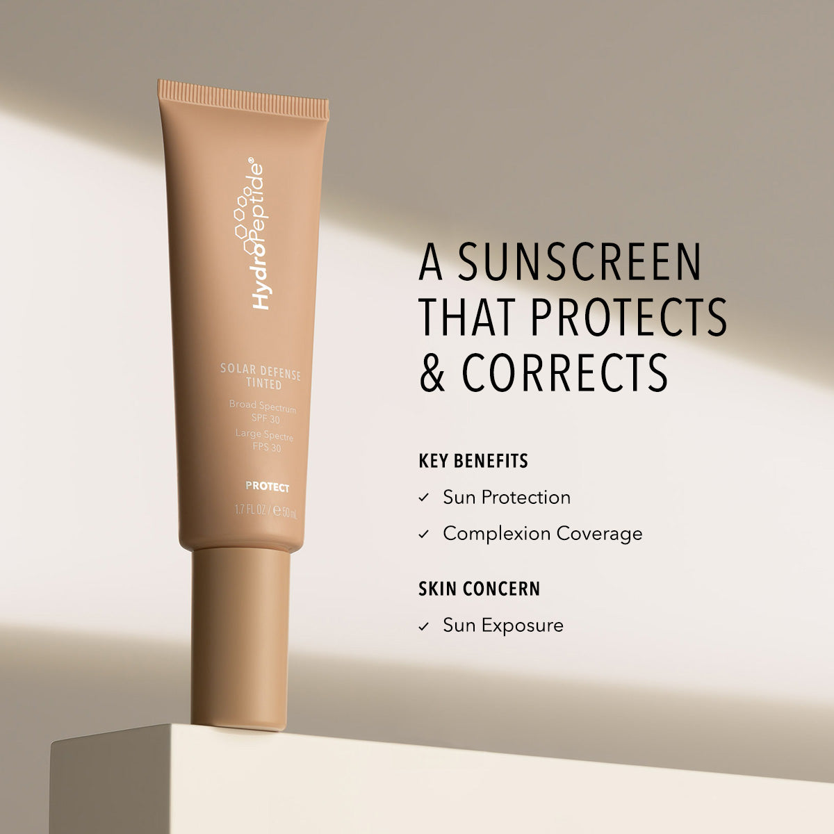 HydroPeptide Solar Defense Non-Tinted Sunscreen SPF 50 15 ML — HydroPeptide