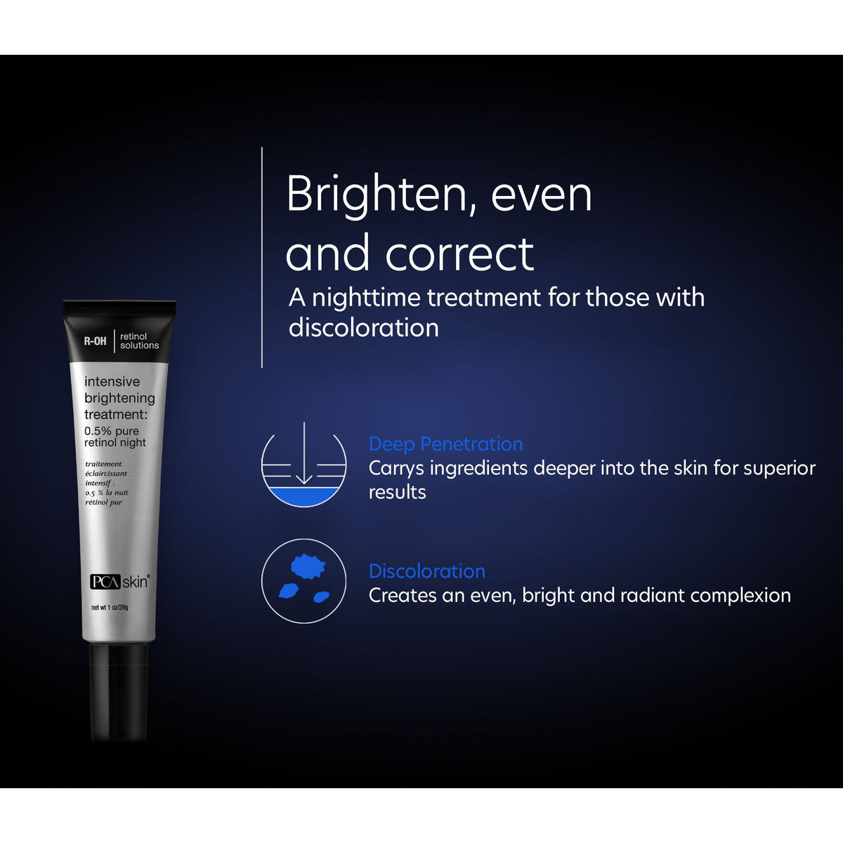 PCA Skin Intensive Brightening Treatment 0.5% Pure Retinol Night 29,5 ml — zdjęcie 3