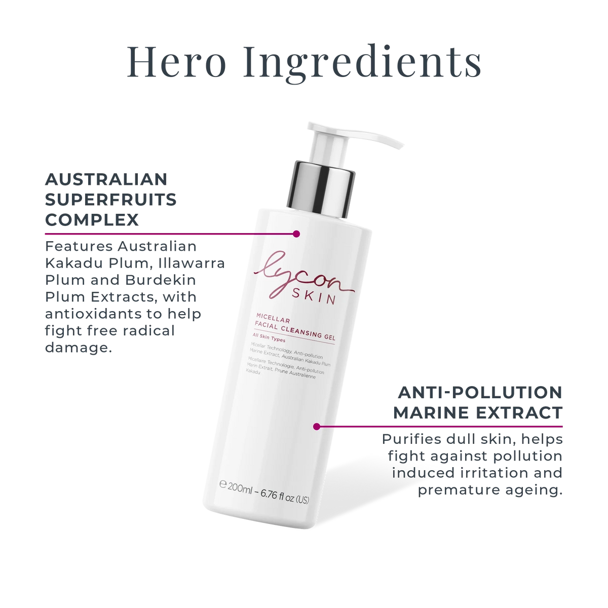 LyconSkin Micellar Facial Cleansing Gel żel micelarny 200 ml — zdjęcie 6