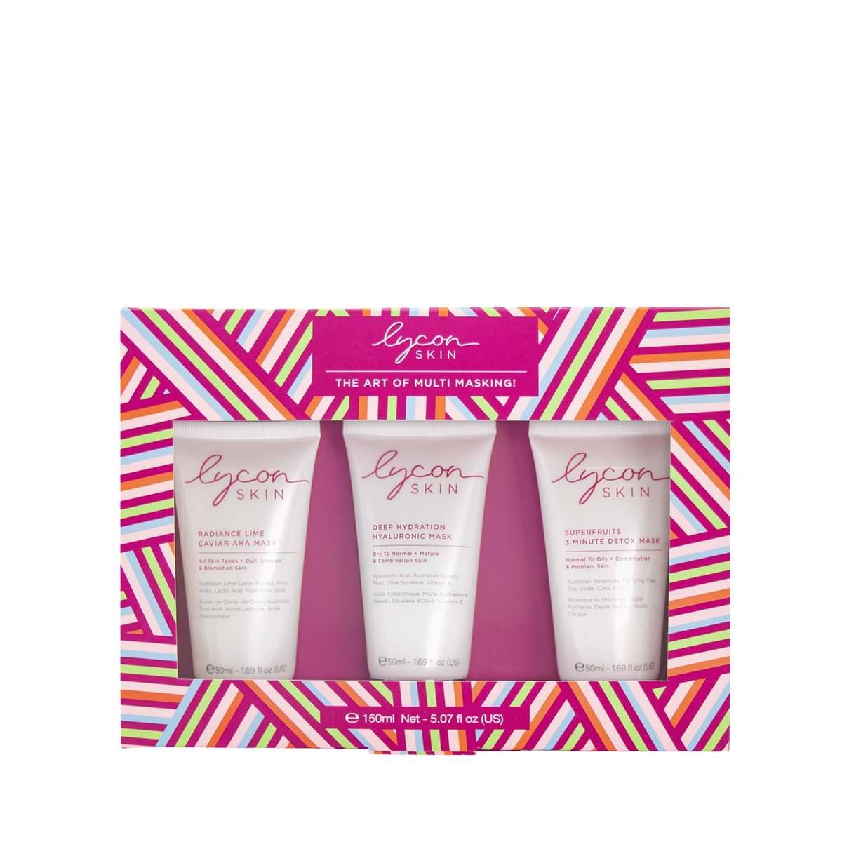 LyconSkin Face Mask Trio zestaw masek 3 × 50 ml — zdjęcie 2