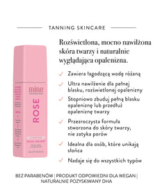 MineTan Rose — Brume Autobronzante Illuminatrice Visage 100 ml — zdjęcie 2