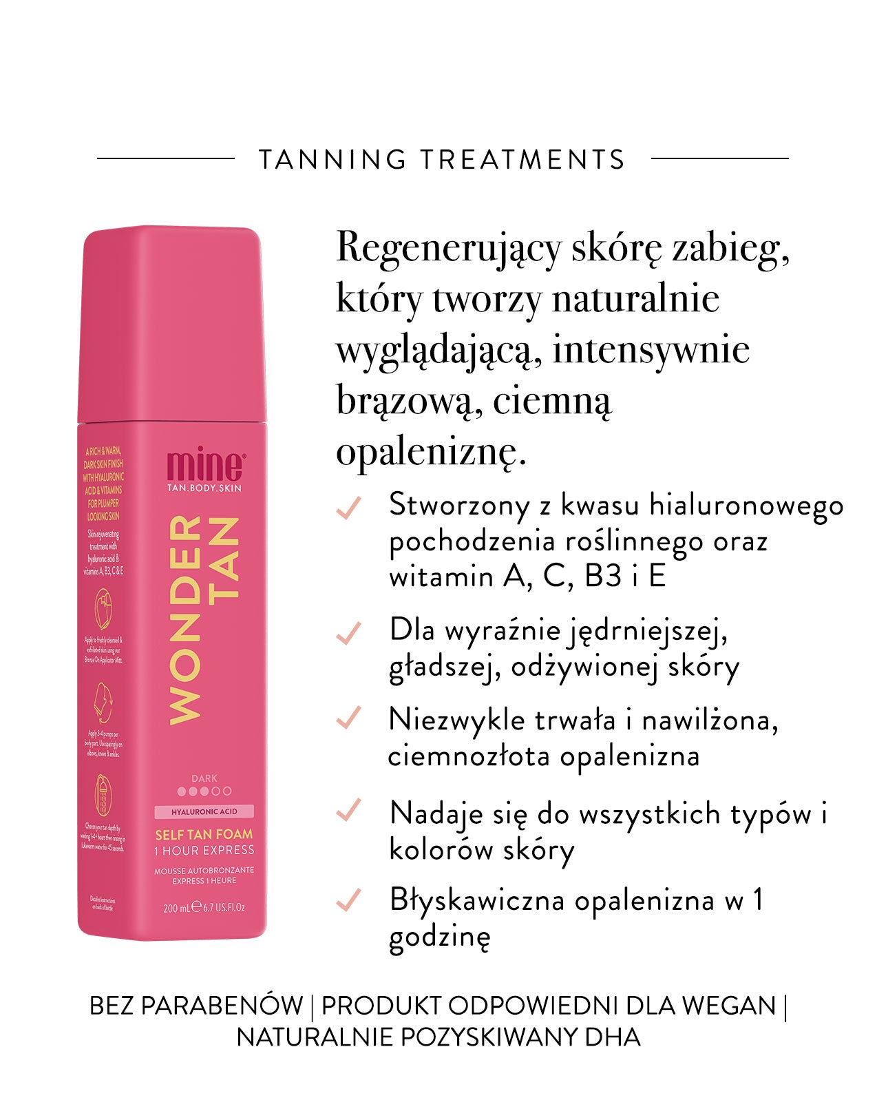 MineTan Wonder Tan — Pianka Samoopalająca 200 ml — ujęcie 2