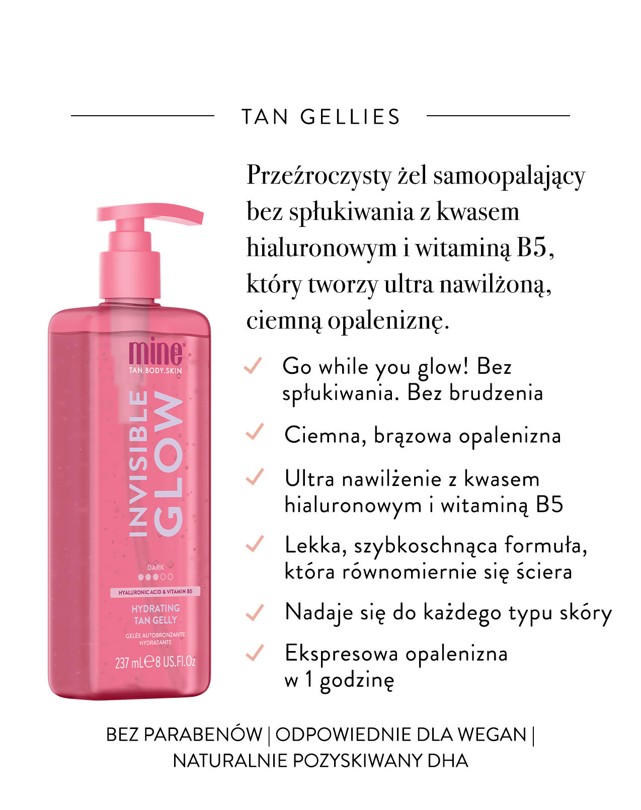 MineTan Invisible Glow Dark — Galaretka Samoopalająca 237 ml — ujęcie 2