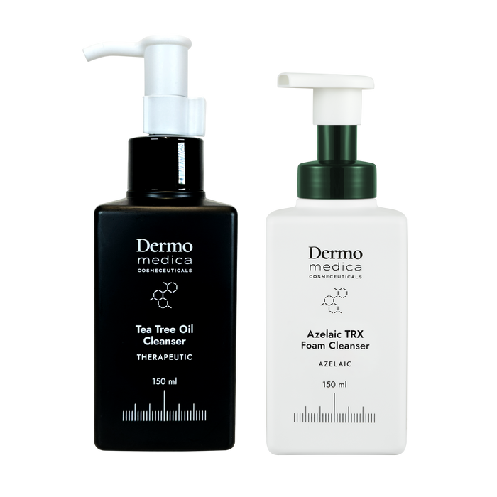 DermoMedica Zestaw Tea Tree Oil Cleanser 150 ml + Azelaic TRX Foam Cleanser 150 ml