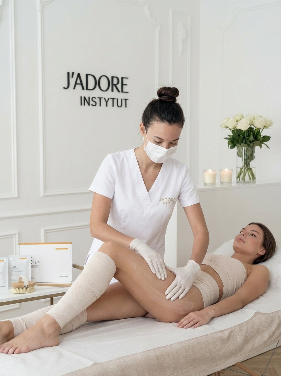 BANDAŻE AROSHA – procedura w gabinecie kosmetycznym J'adore Instytut