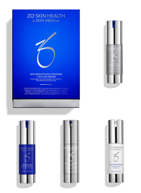 ZO SKIN HEALTH SKIN BRIGHTENING PROGRAM + Texture Repair - ZESTAW 4 produktów Produkt dostępny