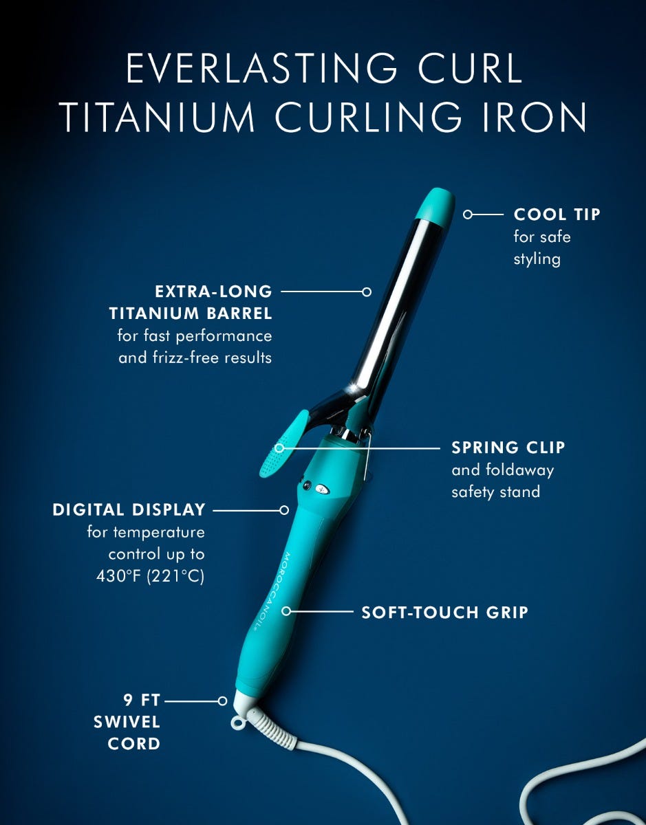 Everlasting Curl Titanium Curling Iron – Moroccanoil