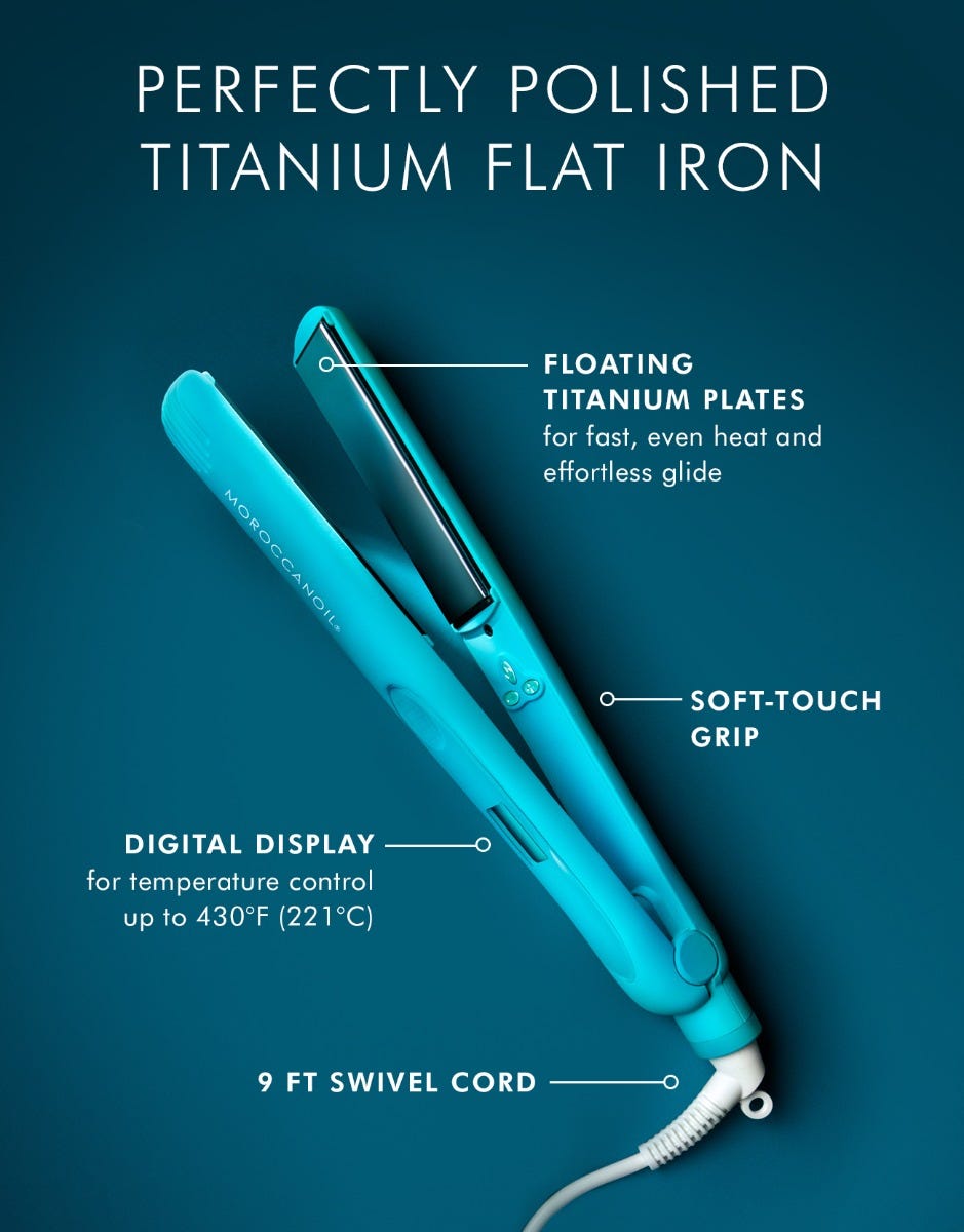 Perfectly Polished Titanium Flat Iron – Moroccanoil