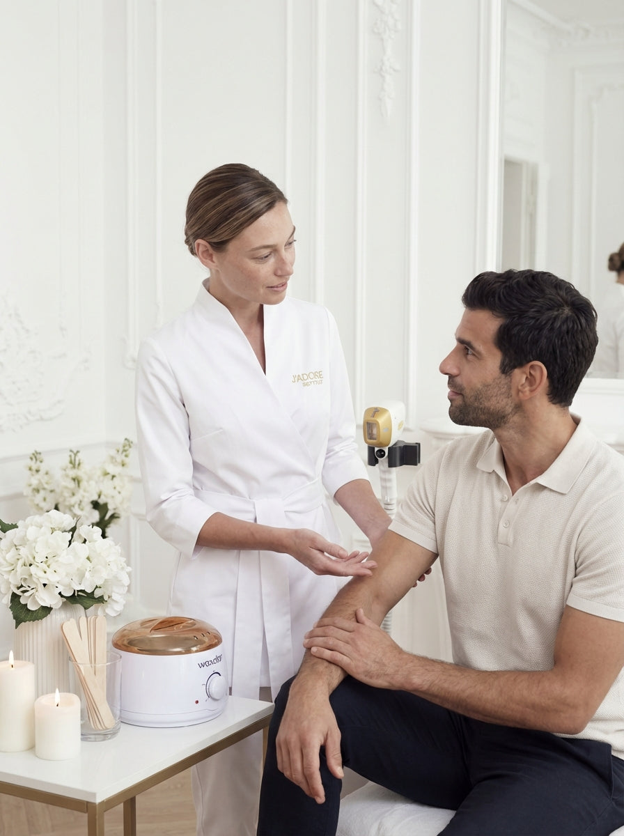 DEPILACJA WOSKIEM MĘŻCZYZN – efekty zabiegu w salonie J'adore