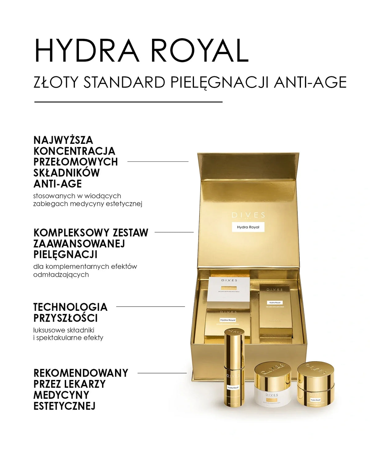 DIVES HYDRA ROYAL Exclusive Revitalizing Set Small (3 produkty)