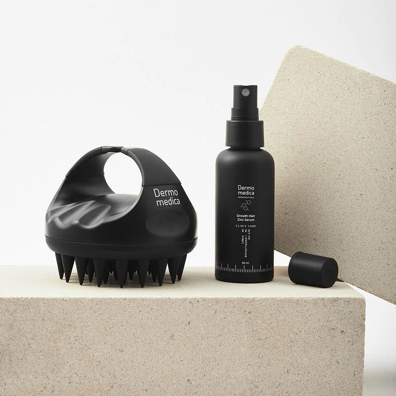 DermoMedica Zestaw Growth Hair Zinc Serum 60 ml + Scalp Massager