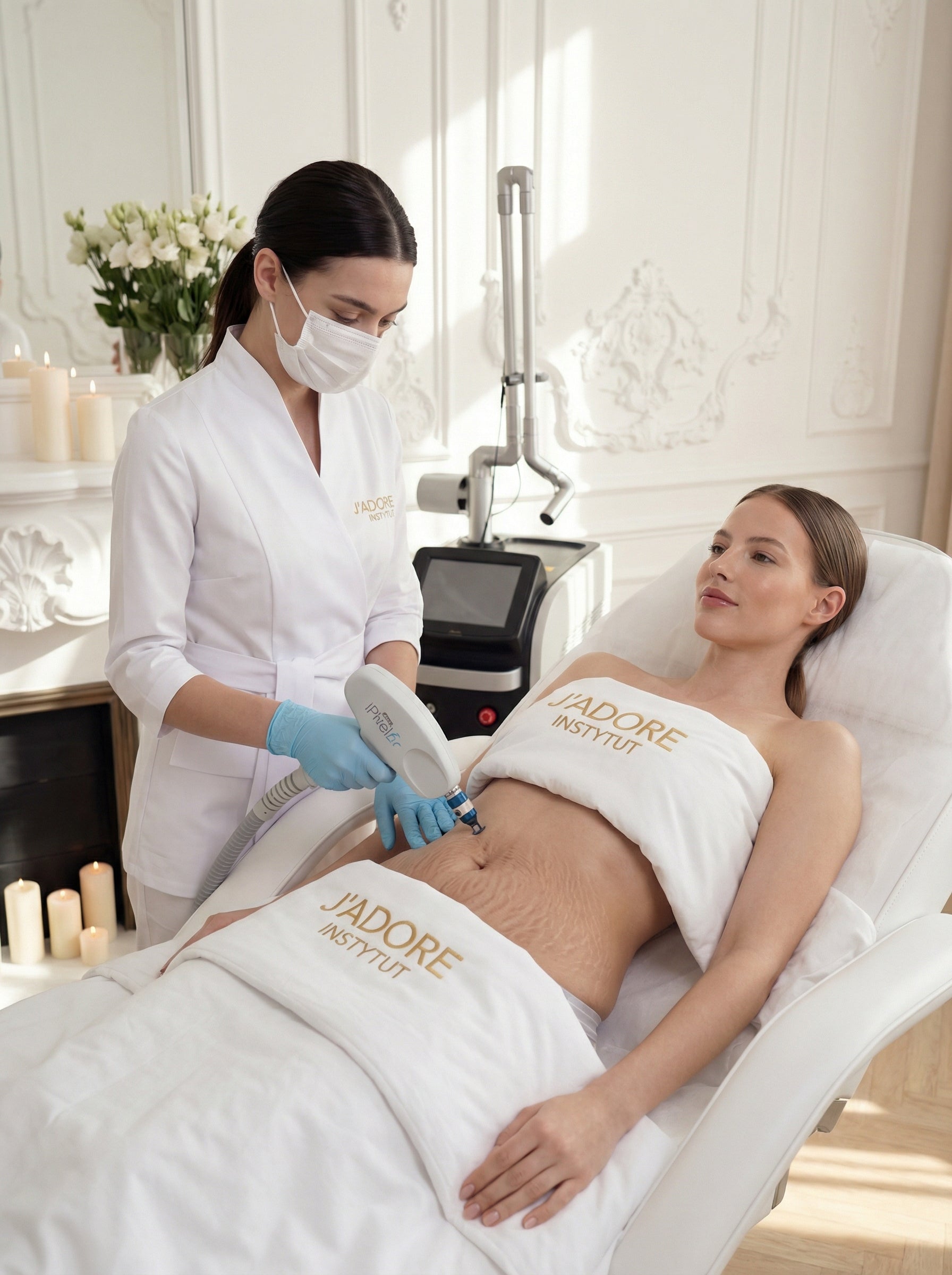 Usuwanie rozstępów i blizn laserem – procedura w gabinecie kosmetycznym J'adore Instytut