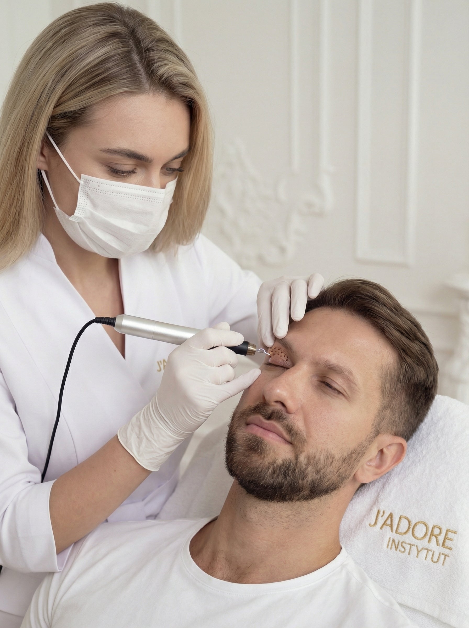 Plasma IQ lifting powiek – blefaroplastyka niechirurgiczna – procedura w gabinecie kosmetycznym J'adore Instytut