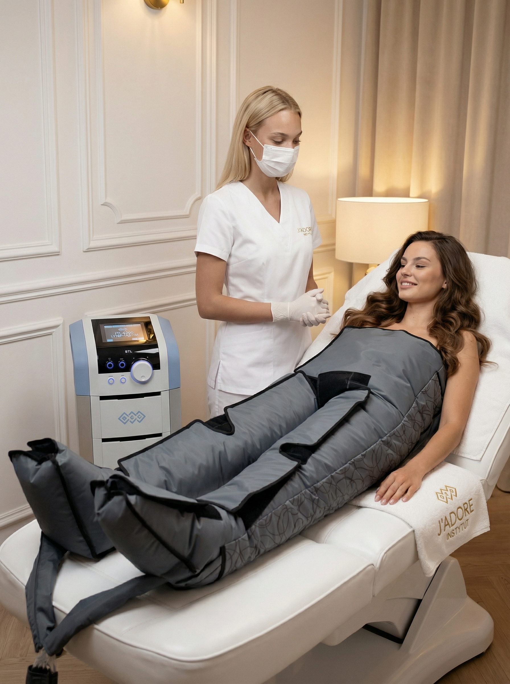 Presoterapia – drenaż limfatyczny sprzętowy – profesjonalny zabieg w J'adore Warszawa