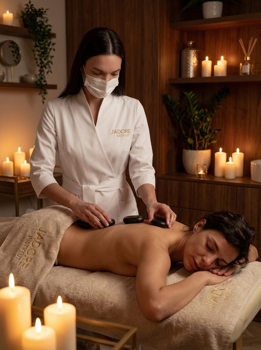 Masaż ciała – relaks i regeneracja – przed i po zabiegu J'adore Instytut