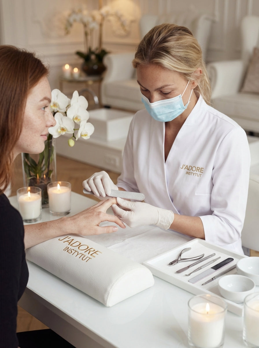 Manicure żelowy – stylizacja paznokci – procedura w gabinecie kosmetycznym J'adore Instytut