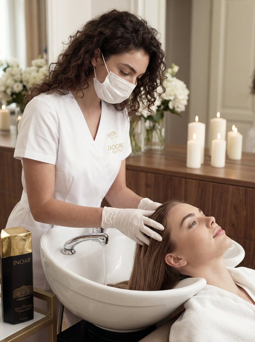 Botoks włosów – regeneracja keratynowa – procedura w gabinecie kosmetycznym J'adore Instytut