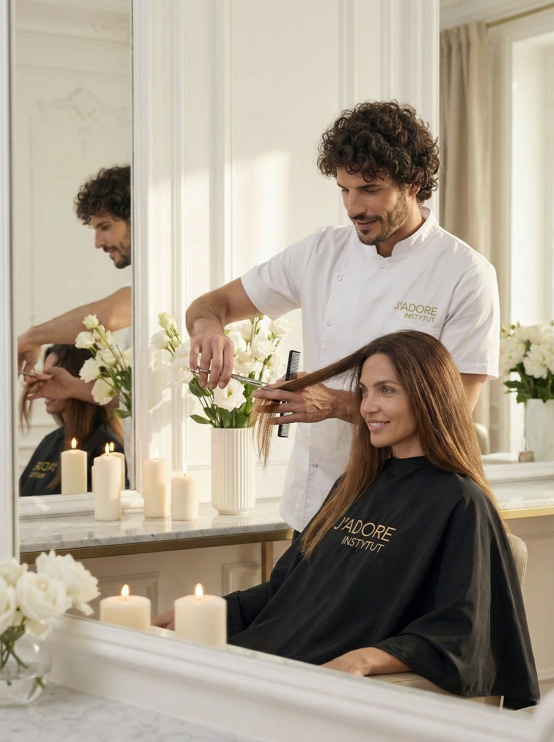 Strzyżenie – profesjonalna stylizacja fryzur – wyniki terapii w J'adore Instytut