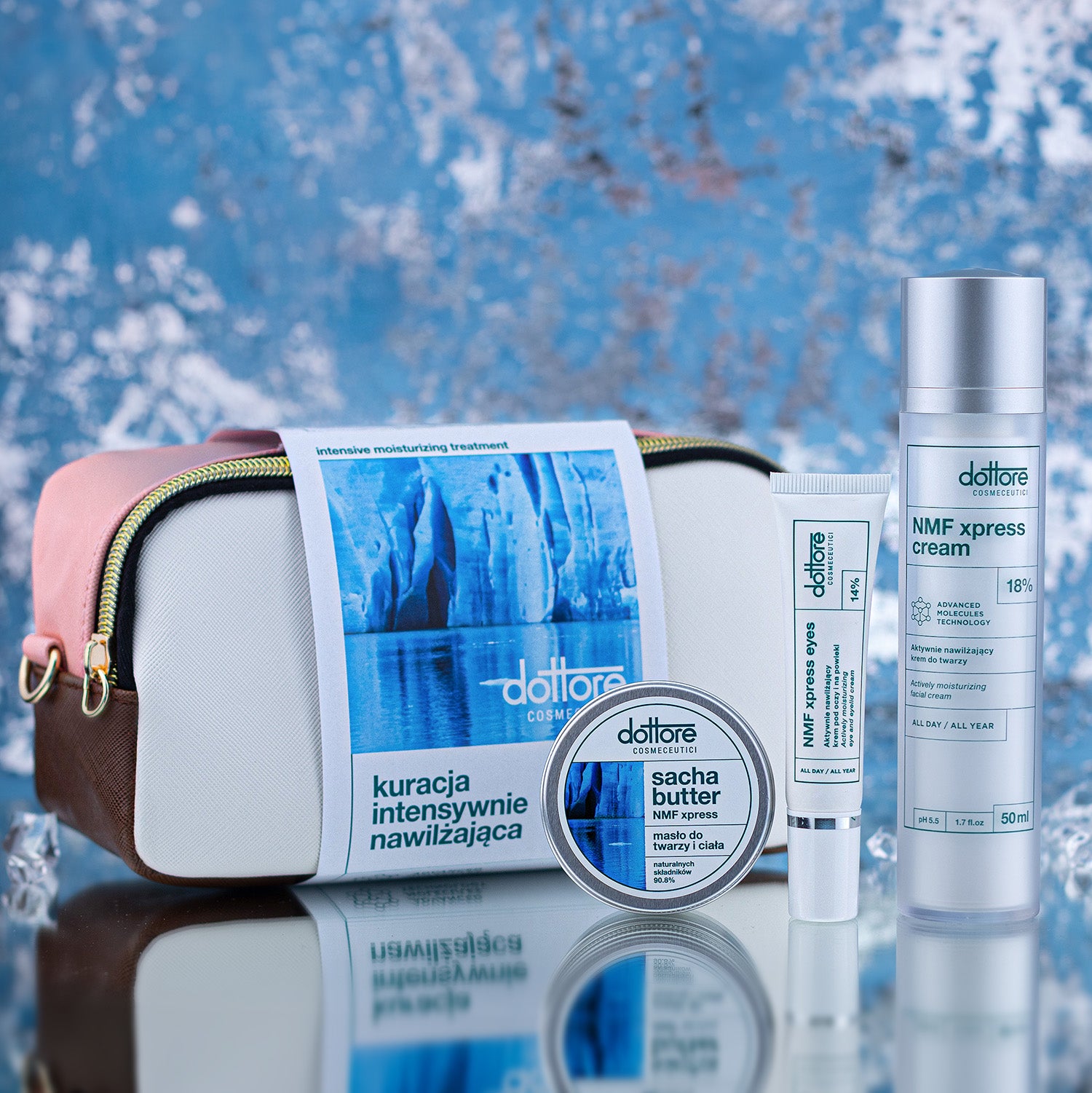 Dottore kuracja intensywnie nawilżająca – NMF xpress cream, NMF eyes, sacha butter