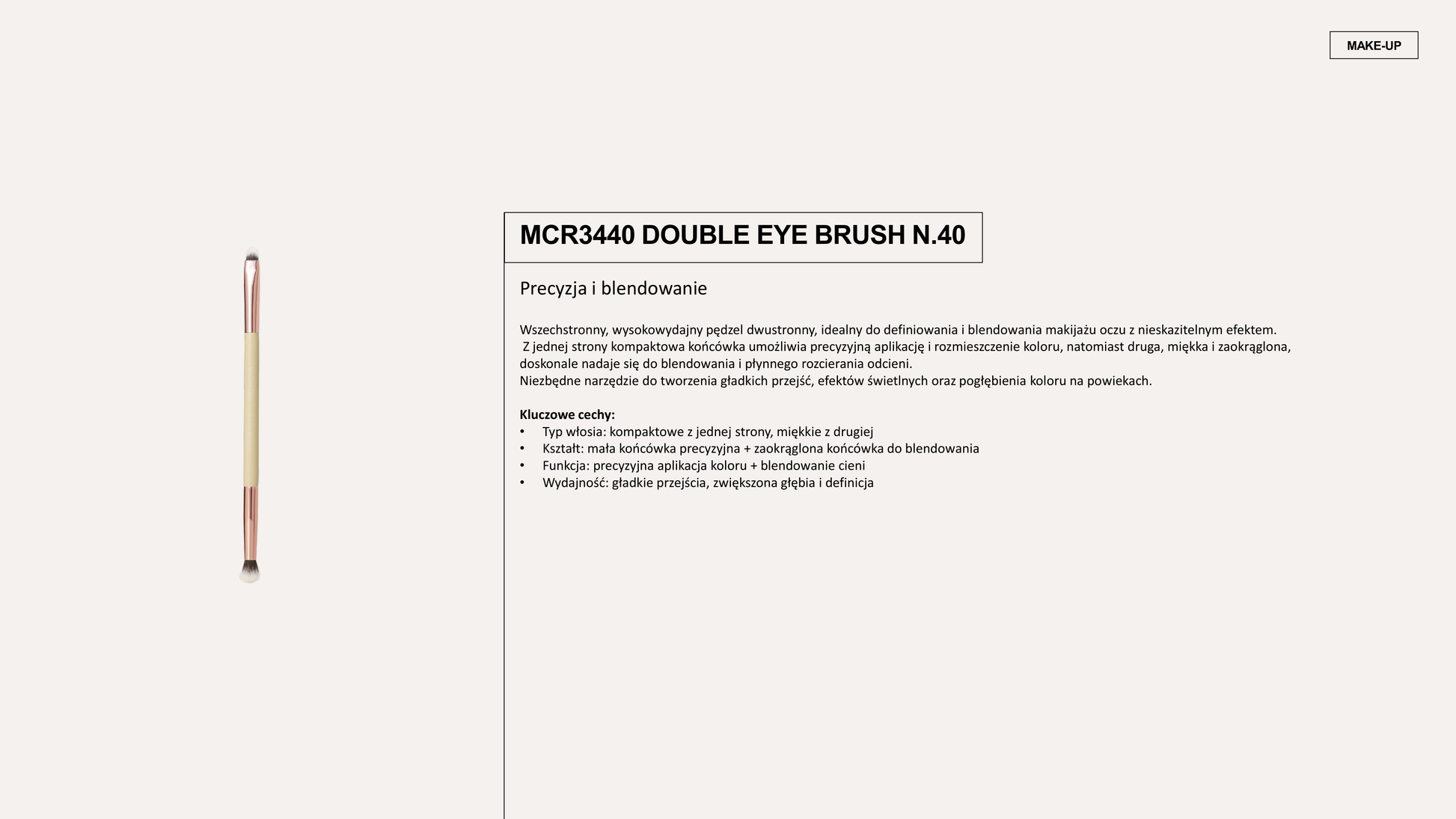 Vagheggi Makeup — Podwójny do oczu Pędzel N.40 - — Vagheggi | J'ADORE Instytut Sklep