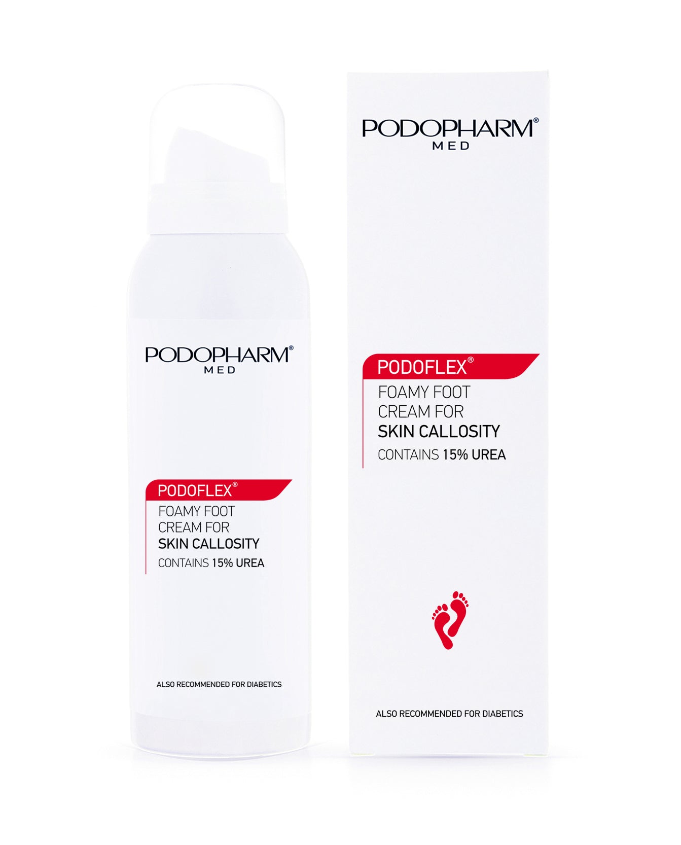 PODOFLEX® Krem do stóp w piance na zrogowacenia 125 ml — element zestawu PODOPHARM Zestaw: Stopy bez zrogowaceń