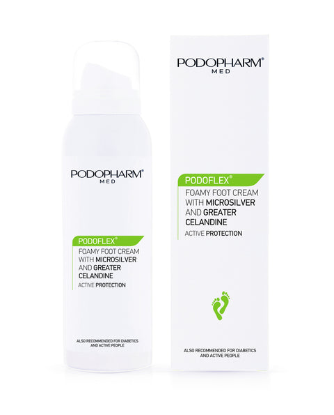 PODOFLEX® Krem do stóp w piance z mikrosrebrem i jaskółczym zielem