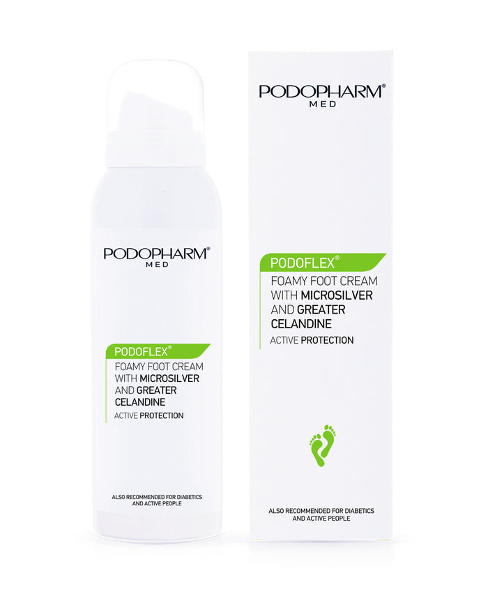 PODOFLEX® Krem do stóp w piance z mikrosrebrem i jaskółczym zielem
