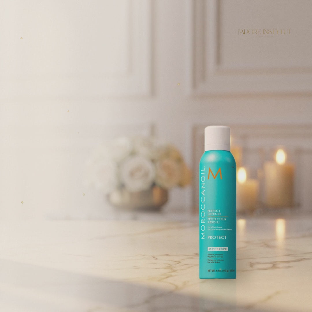 Video laden: Moroccanoil Perfect Defense Heat Protectant 225 ml – dla kogo jest i co daje, krótki film
