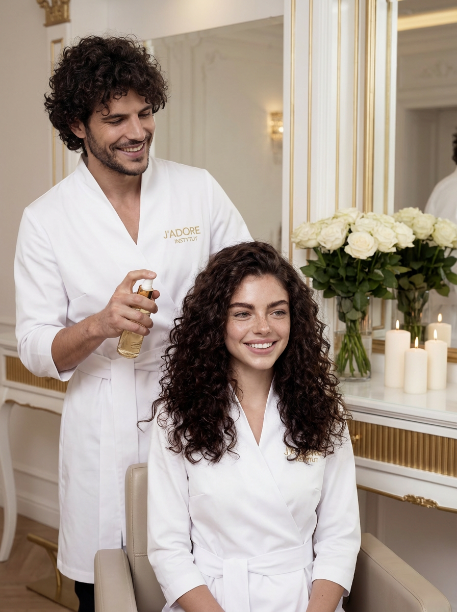 Przedłużanie włosów – objętość i długość – procedura w gabinecie kosmetycznym J'adore Instytut